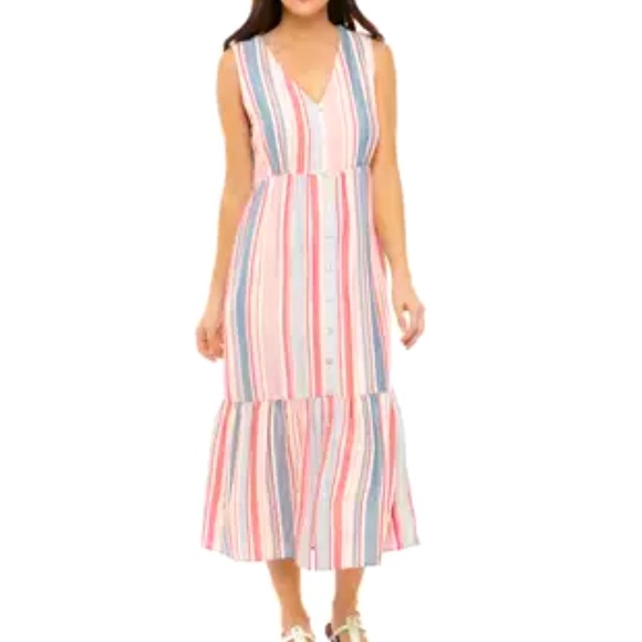 new directions Dresses & Skirts - New directions curvy striped midi dress size 1x